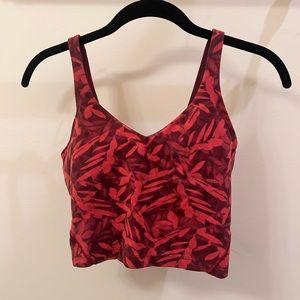 Lululemon red and orange leaves align tank